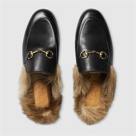 gucci sliper loafers|gucci fur slippers women's.